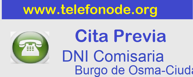 Pedir Cita Previa DNI Burgo de Osma-Ciudad de Osma