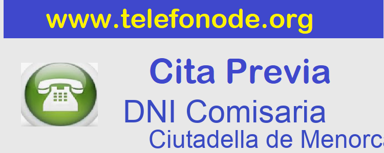 Pedir Cita Previa DNI Ciutadella de Menorca