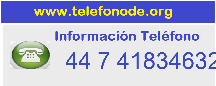 Telefono  447418346325
