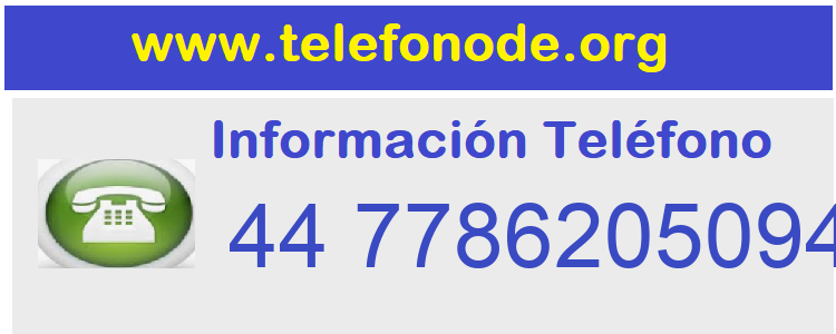 Telefono  447786205094