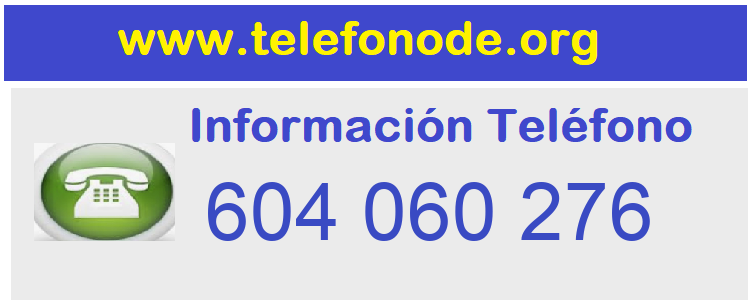 Telefono  604060276