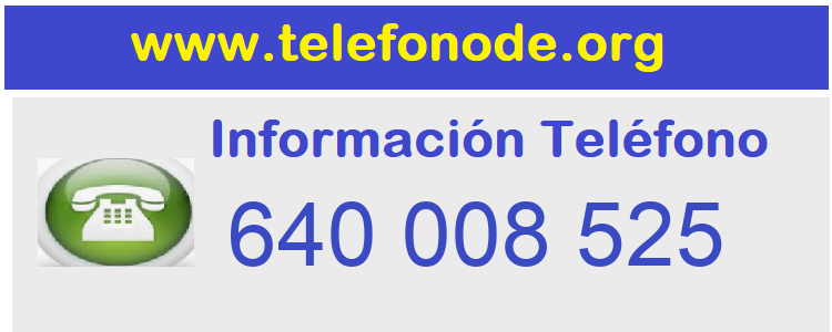 Telefono  640008525