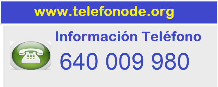 Telefono  640009980