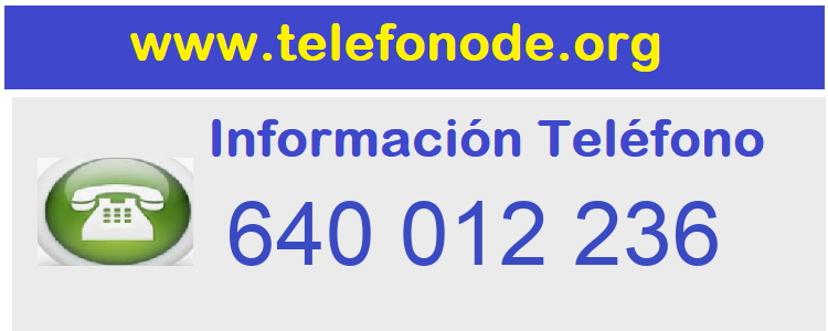 Telefono  640010236