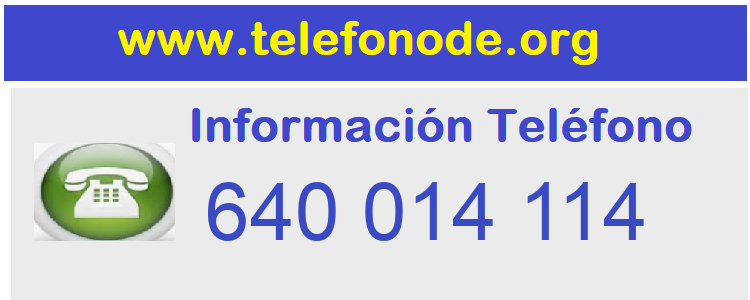 Telefono  640014114