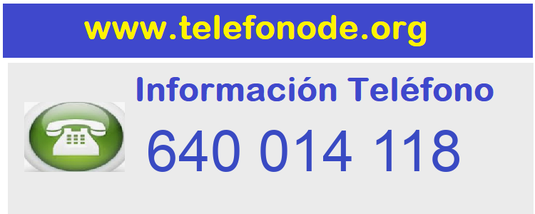 Telefono  640014118