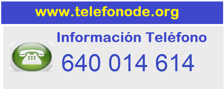 Telefono  640014614