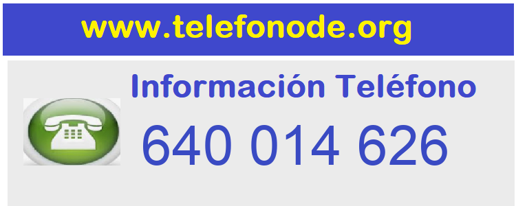 Telefono  640014626