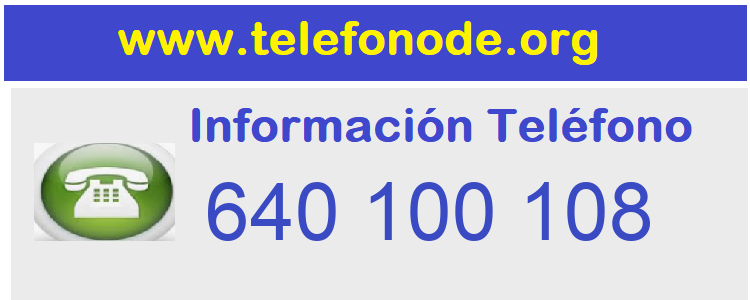 Telefono  640100108