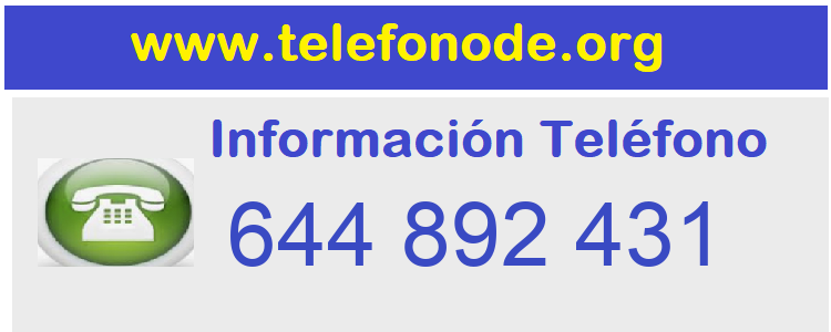 Telefono  644892431