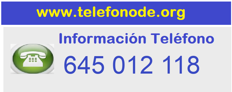 Telefono  645012118