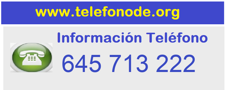 Telefono  645713222