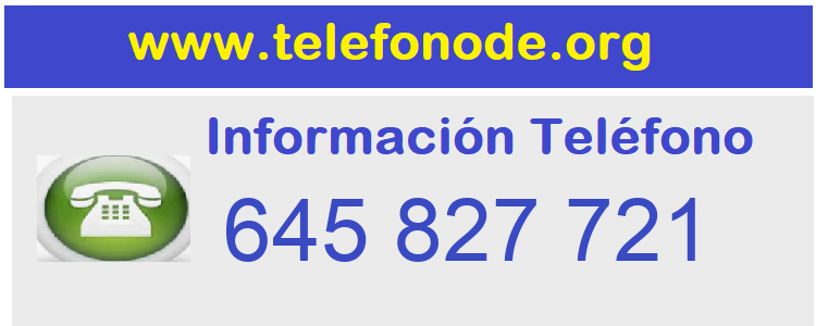 Telefono  645827721