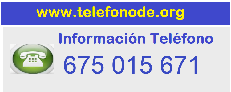 Telefono  675015671