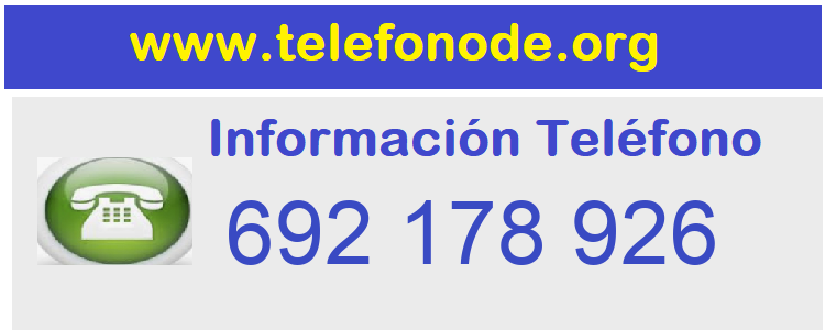 Telefono  692178926