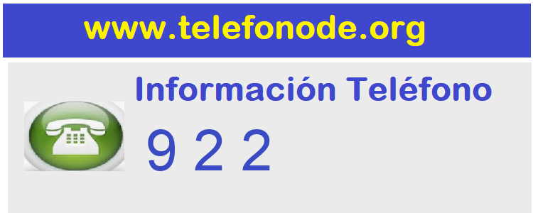 Telefono  922