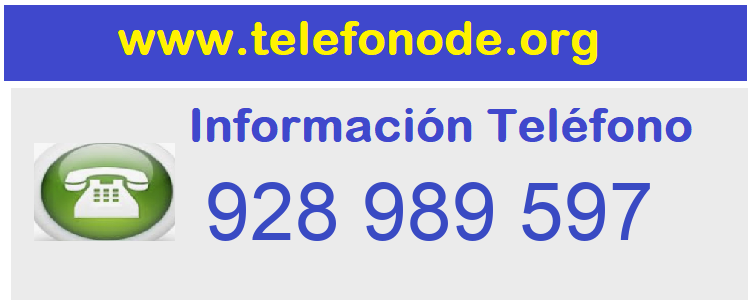 Telefono  928989597