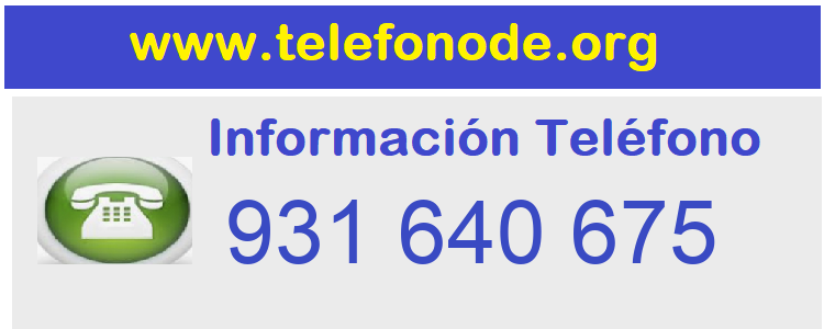 Telefono  931640675