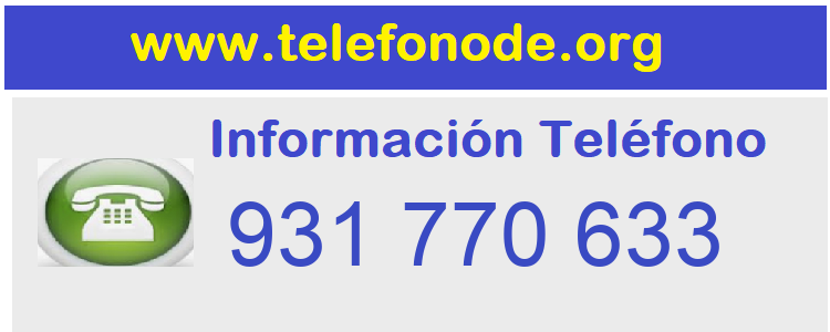 Telefono  931770633