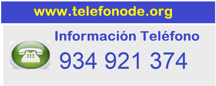 Telefono  934921374