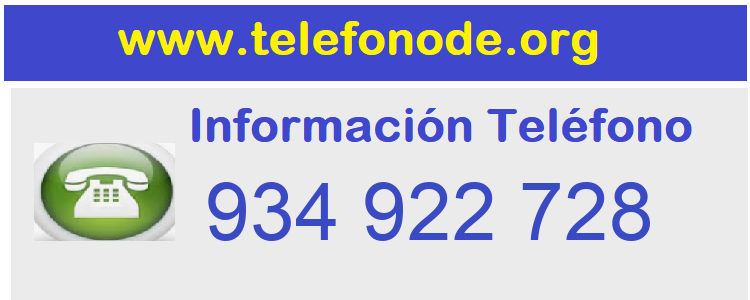 Telefono  934922728