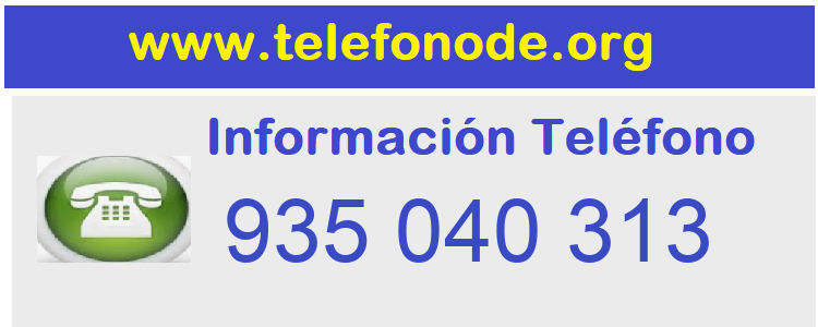 Telefono  935040313