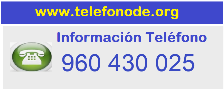 Telefono  960430025