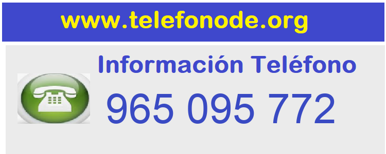 Telefono  965095772