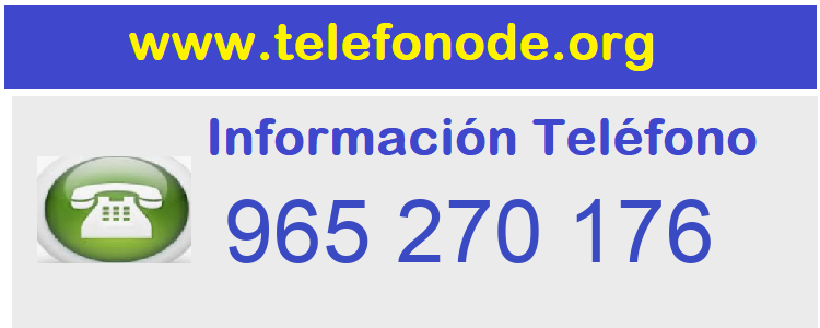 Telefono  965270176