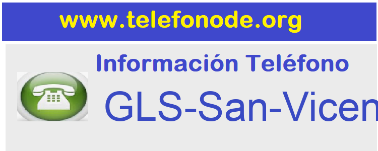 Telefono  GLS-San-Vicente-Del-Raspeig