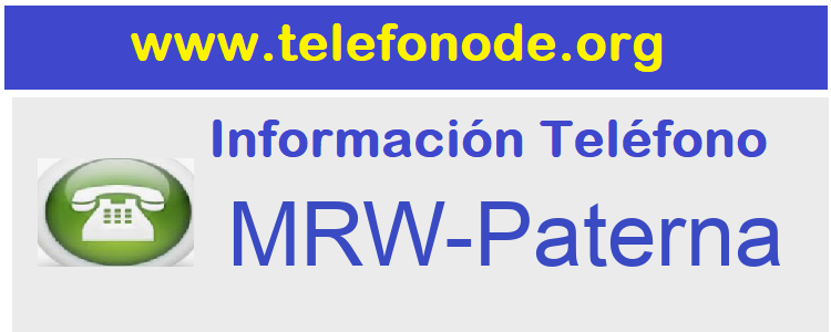 Telefono  MRW-Paterna